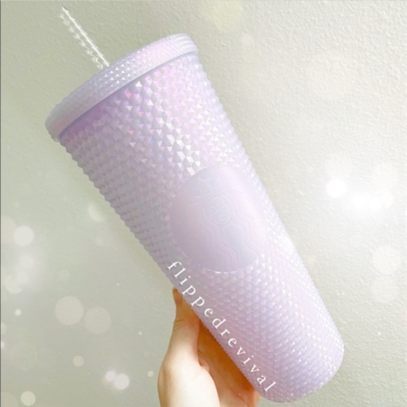 Starbucks Icy Iridescent Studded Bling Venti Cold Cup Tumbler Lavender